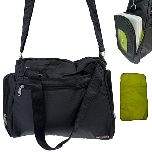 Baby Nappy & Bottle Carry Bag- Black