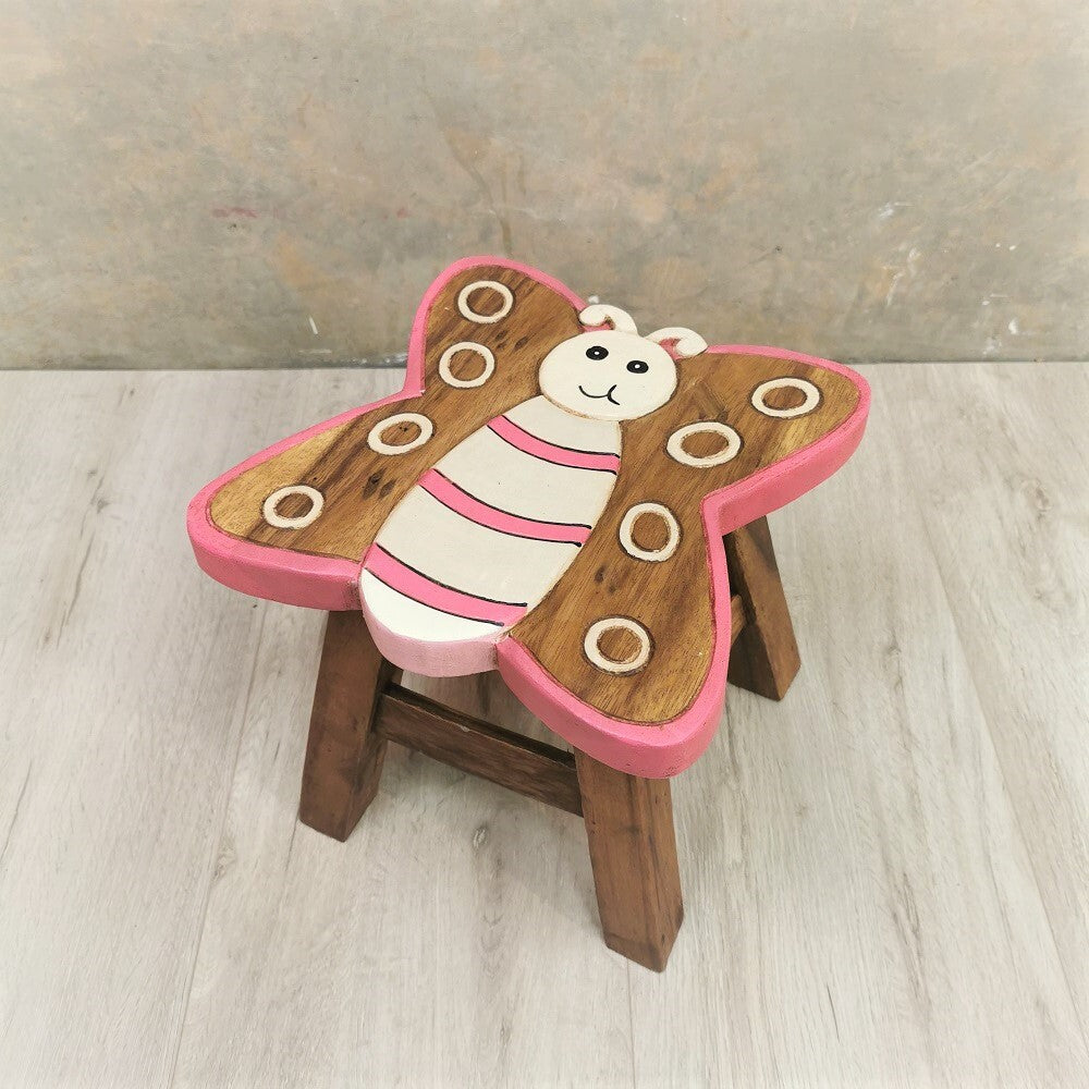 Kids Wooden Stool Butterfly