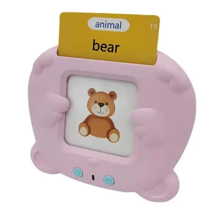 Pink Bear-Shaped Early Education Card Reader