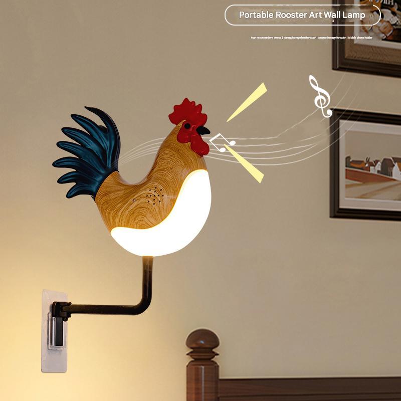 Rooster Wall Lamp with Sound  