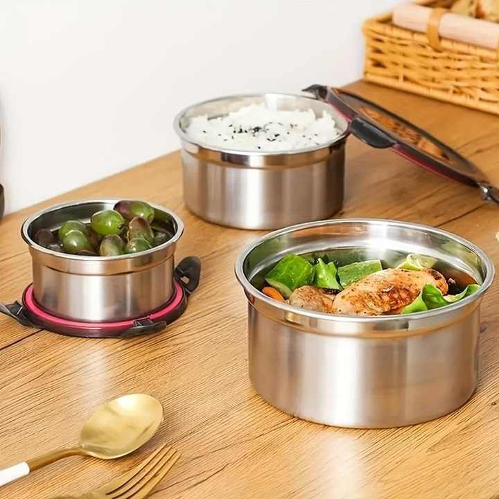 Stainless Steel Food Storage Set - Green