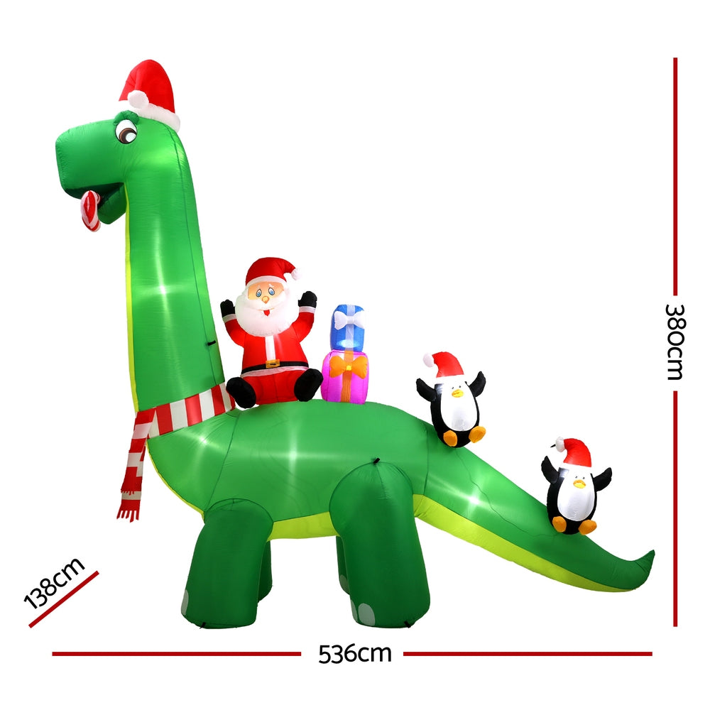 Christmas Santa Dinosaur Dimensions