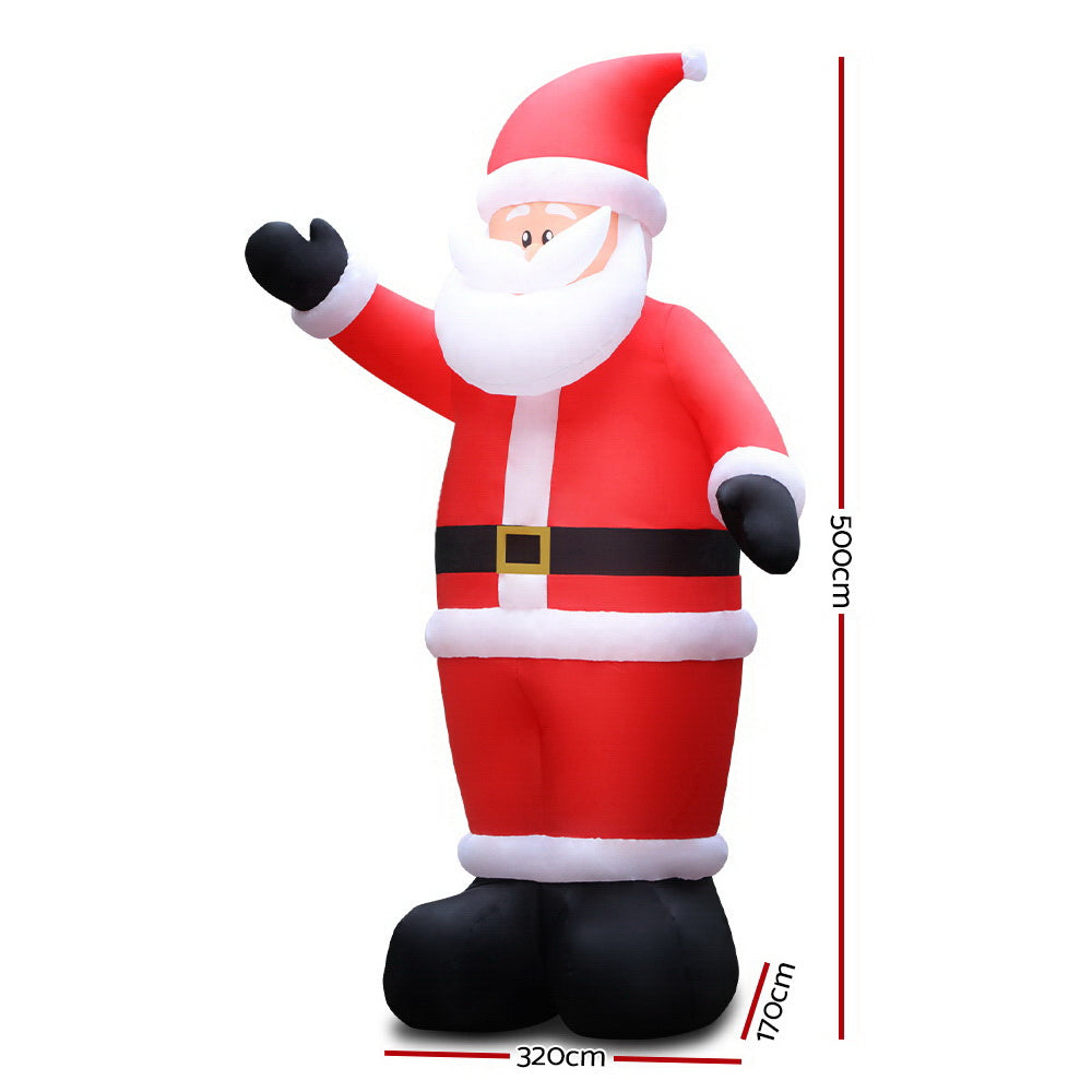 Dimensions - Christmas Inflatable Santa Decoration 5M