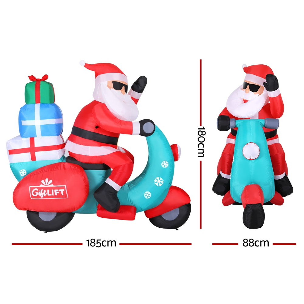 Christmas Inflatable Santa Motorbike Dimensions