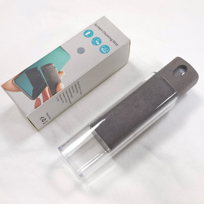 Screen cleaning kit with a brush and packaging on a white background