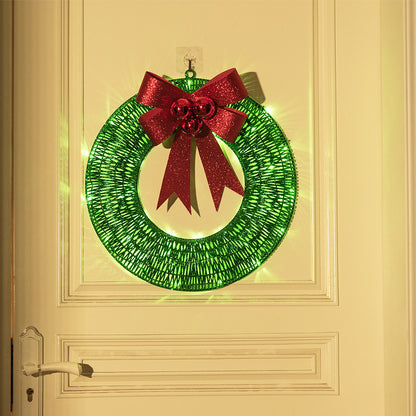 Christmas garland on the door
