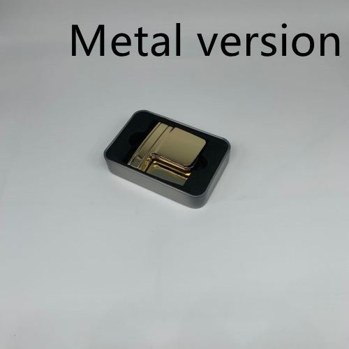 Metallic device on a white background with 'Metal version' text