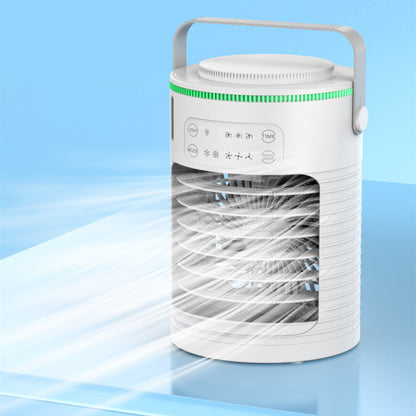 White electric fly swatter with a handle on a blue gradient background